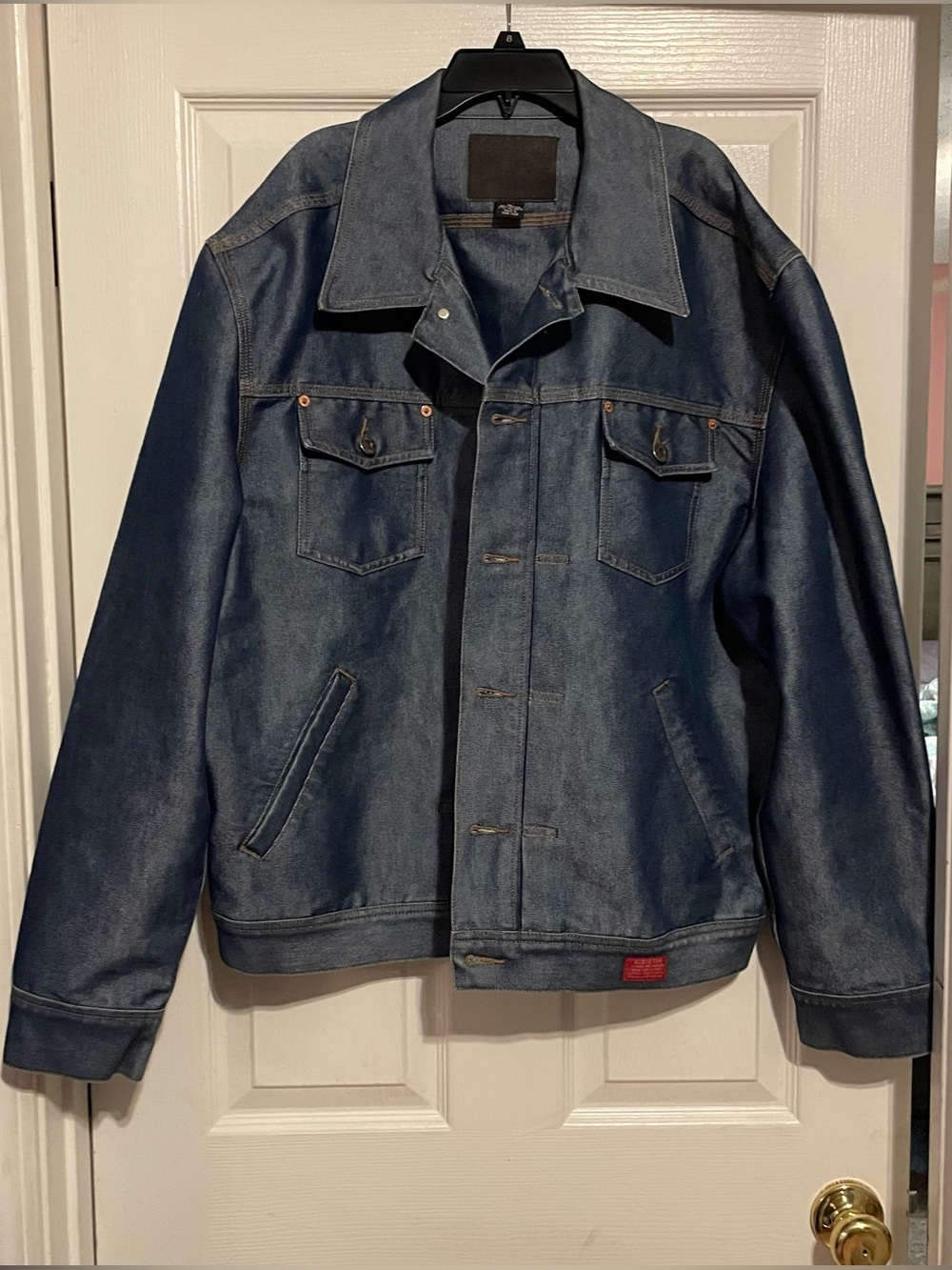 Vintage Guess Denim Trucker Jacket Men's Size XL Iridescent Blue